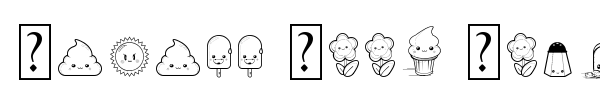 Kawaii Food Font font preview